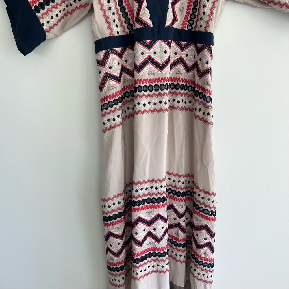 ♦️SOLD♦️BCBGMaxAzria Runway The Kalina Multicolor Eyelet Embroidered Maxi Dress - Picture 5 of 16